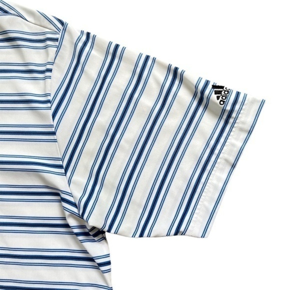 Adidas Men’s Striped Polo Shirt Sz. L - Picture 4 of 12